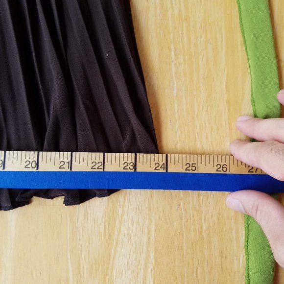 NWT Miss Bisou Large Green and Brown Sleeveless Dress - Picture 12 of 13